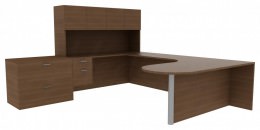 Large Desk with Storage - Amber