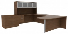 Desk with Hutch - Amber