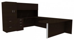 Wardrobe with Desk - Amber