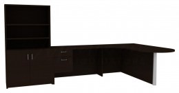 Home Office L Shaped Desk - Amber