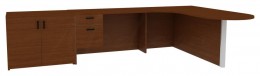 L Shaped Work Desk - Amber