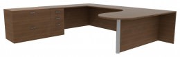 Desk with Storage Drawers - Amber