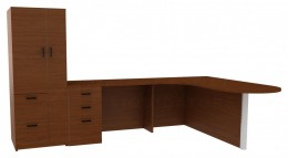 L Shaped Office Desk - Amber