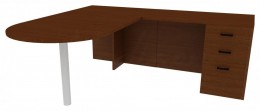 L Shaped Desk - Amber