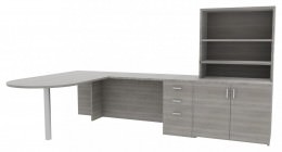 Bookcase Desk Combo - Amber