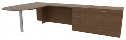 Desk with Drawers - Amber