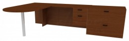 Desk with Drawers - Amber