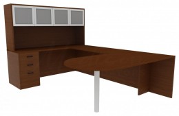 U Shaped Reception Desk - Amber