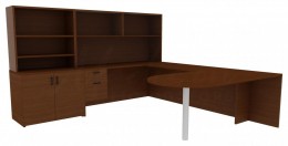 Desk and Bookcase Set - Amber