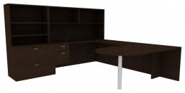 Desk with Storage Drawers - Amber