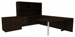 Modern U Shaped Desk - Amber