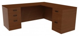 L Shaped Office Desk - Amber