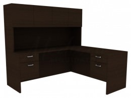 Office L Shaped Desk - Amber