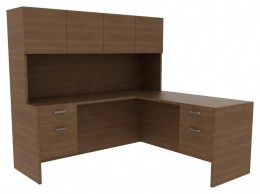 Office L Shaped Desk - Amber