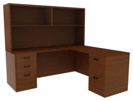 Home Office L Shaped Desk - Amber