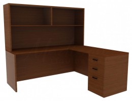 L Shaped Modern Desk - Amber