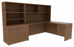 Bookcase Desk Combo - Amber