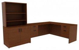 L Shaped Modern Desk - Amber