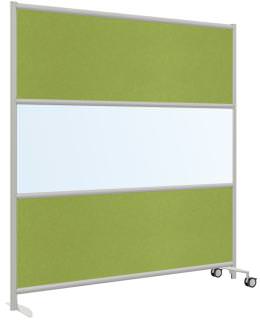 Rolling Free Standing Office Partition Panel - 73" x 78"