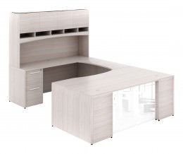 U Shaped Desk with Hutch - Potenza