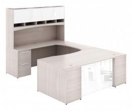 U Shaped Desk with Hutch - Potenza