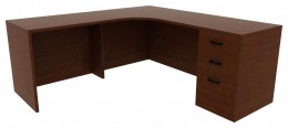 Corner Desk with Drawer - Amber