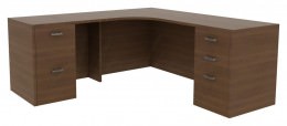 Corner Desk with Drawer - Amber