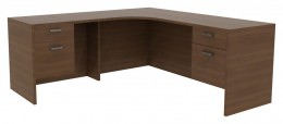 Corner Desk with Drawer - Amber