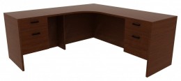 Corner Desk with Drawer - Amber