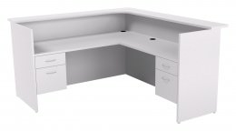 L Shape Reception Desk with Drawers - Maverick