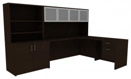 L Shaped Desk - Amber