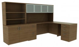 L Shaped Desk - Amber