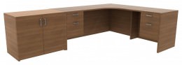 Desk with Cabinet - Amber