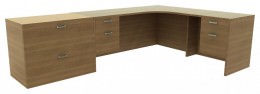 Desk with Drawers - Amber