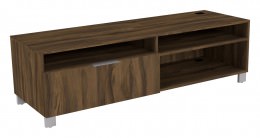 Credenza with Open Storage and File Drawer - Apex