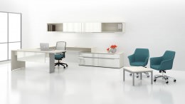 Modern U Shaped Desk with Storage - Nex