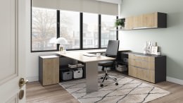 U Shaped Desk with Storage - Nex