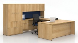 U Shaped Desk with Storage - Concept 400E