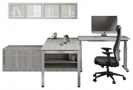 Sit Stand Desk with Hutch and Storage - Elements