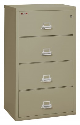 4 Drawer Lateral Fireproof File Cabinet - 32" Wide - Classic