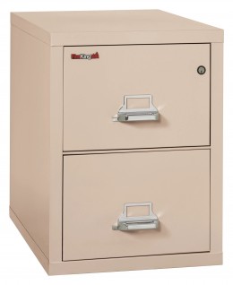 2 Drawer Vertical Fireproof File Cabinet - 21" Wide - Classic