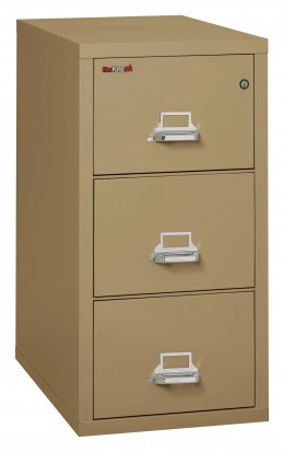 3 Drawer Vertical Fireproof File Cabinet - 18" Wide - Classic