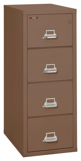 4 Drawer Vertical Fireproof File Cabinet - 21" Wide - Classic