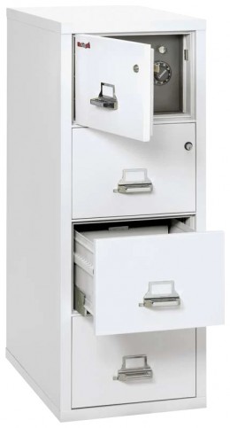 4 Drawer Fireproof File Cabinet with Hidden Safe