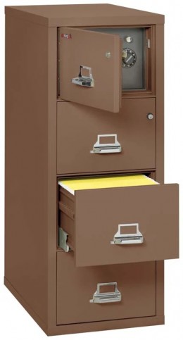 4 Drawer Fireproof File Cabinet with Hidden Safe