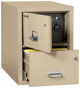 2 Drawer Fireproof File Cabinet with Hidden Safe