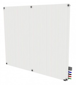 Magnetic Glass Dry Erase Whiteboard - 60" x 48" - Harmony