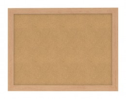 Cork Bulletin Board with Wood Frame - 24" x 18" - WK