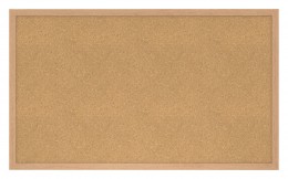 Cork Bulletin Board with Wood Frame - 36" x 24" - WK