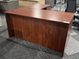 L-Shaped Desk with Suspended Pedestal Drawers